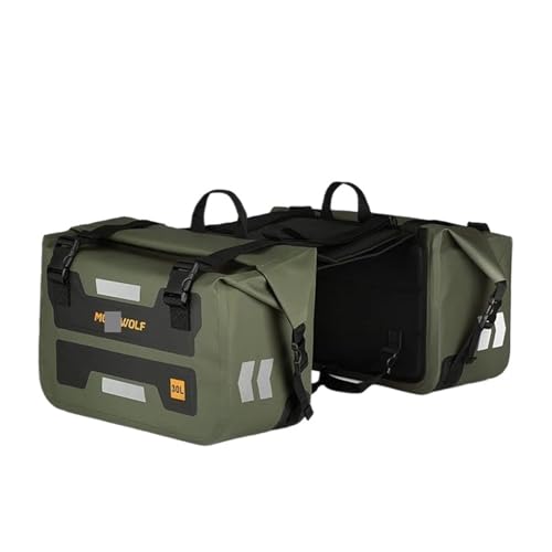 Bagages arrière de moto sac de selle grande capacité extérieur de couleur verte