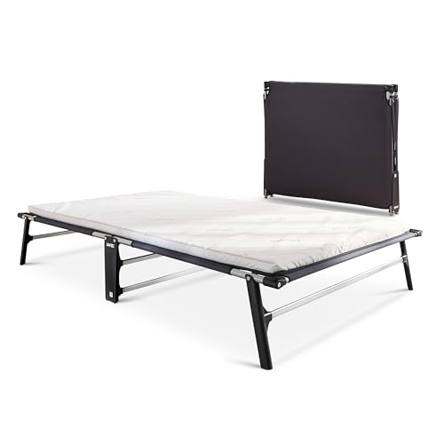 Jay-BE® CE120 Compact Folding Bed with e-Fibre Mattress, Small Double, Stahl