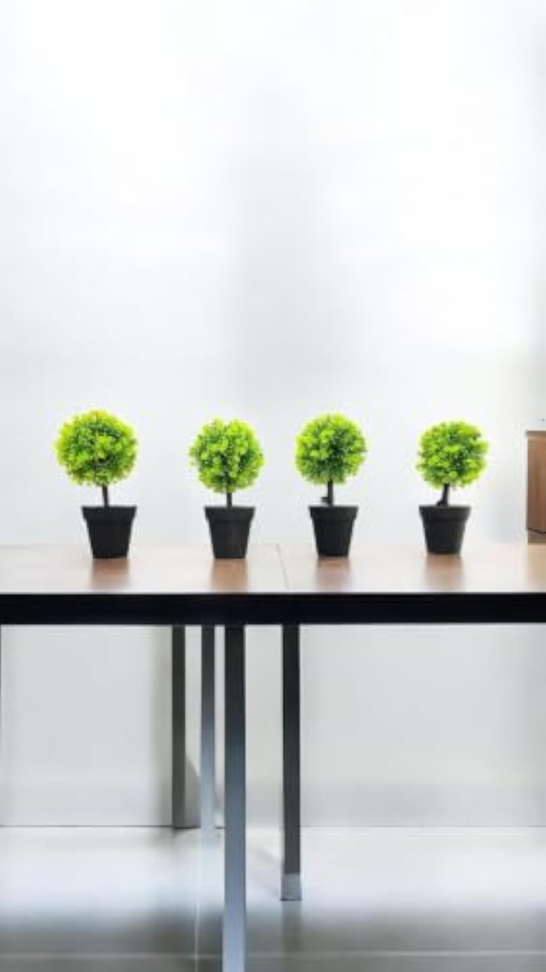 Artificial Topiary Plant in Black Pot, Small Home Decor