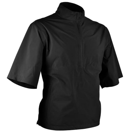 Sun Mountain Men's Waterproof Monsoon Short Sleeve Golf Rain Pullover Black Xl