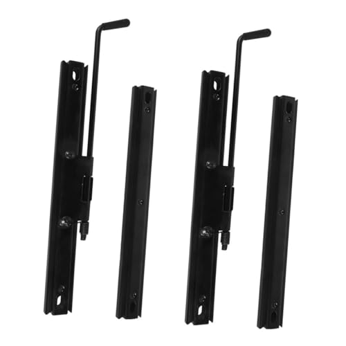 Alipis 2 Pairs Seat Adjuster Seat Slider Universal Seat Track Seat Rail Bracket Rear Seat Mount Bracket Car Rear Seat Bracket Seat Rails Slider Car Seat Brackets Sliding Rail Black Iron