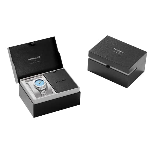 Image of D1 Milano Ultra Thin Women's Luxury Watch, Stainless Steel Case, Quartz Movement, Stainless Steel Strap, 50M Water Resistant Timepiece, Blue Dial, 2 Years Warranty - UTBL17