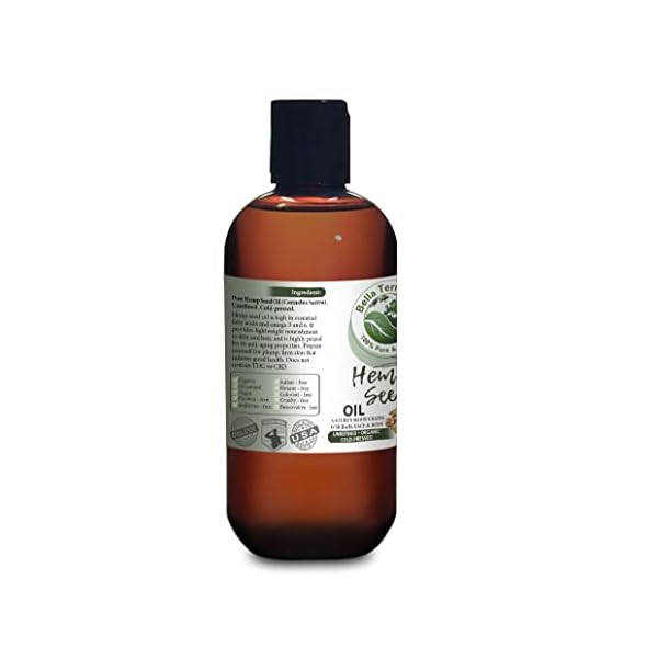 Hemp Seed Oil. 8oz. Relieves Symptoms of Eczema Psoriasis Rosacea Acne
