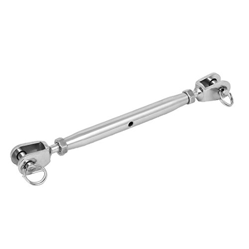 Aexit M6 304 Stainless Steel Rigging Screw Closed Body Jaw Turnbuckle Silver Tone miniatura 2