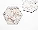 DrCor Rose Gold Hexagon Coasters for Drinks Rose Gold Marble Pattern Kitchen Decor Waterproof with Cork Backed Decorative Coasters (4 Inch,Set of 4