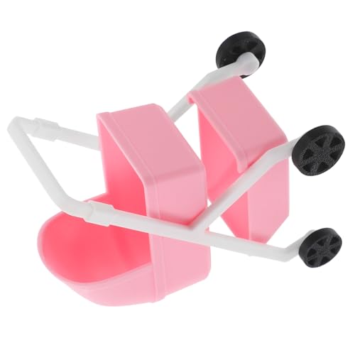Toyvian 12 Modell Kleiner Kinderwagen aus Strapazierfähigem Material Rosa Puppenhaus Zubehör für Rollenspiele und Kinderzimmer