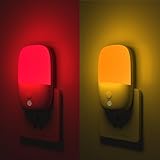 Omndpou 670nm Red Light Night Light Bulbs for Sleep-2 Color Modes (Red,Yellow) with Memory Function,Dimmable LED Light Bulbs for Bedroom,Nursery,Bathroom Eye-Caring Nightlight for Adults&Kids 2 Pack