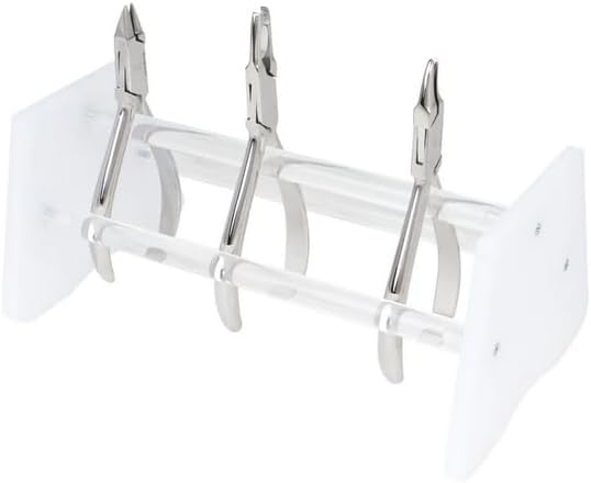 Single Straight Dental Plier Rack Organizer Stand Holder for Orthodontic Plier (White)