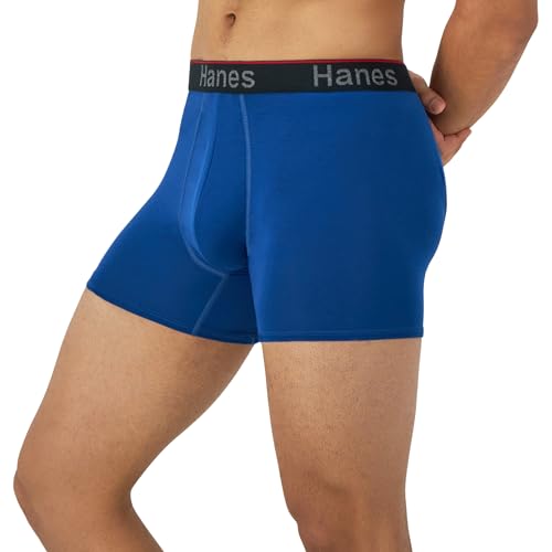 Hanes Men's Underwear Boxer Briefs Pack, 3-Pack, Total Support Pouch, Sexy Men's Underwear, Long or Short-Leg Underwear Boxer Briefs
