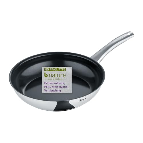 Berndes Bratpfanne 28 cm Napoli – allherdtauglich - langlebiger Antihafteffekt - Edelstahl Pfanne - Quarz-Versiegelung - Kapselboden mit Aluminiumkern - schnelle Hitzeverteilung – ofenfest - PFAS-frei