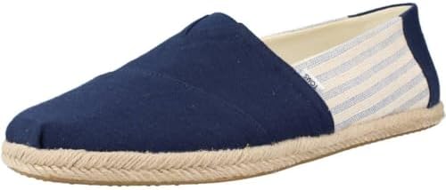 TOMS Dark Blue Vegan Canvas Espadrilles