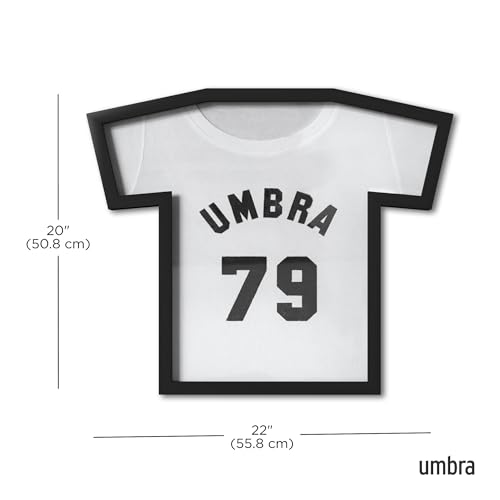 Umbra T-Frame, Unique T-Shirt Display Case to Showcase Youth Sized T-Shirts (Small), Black