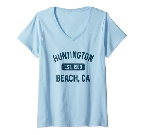 Womens Huntington Beach Orange County OC California Gifts Souvenirs V-Neck T-Shirt