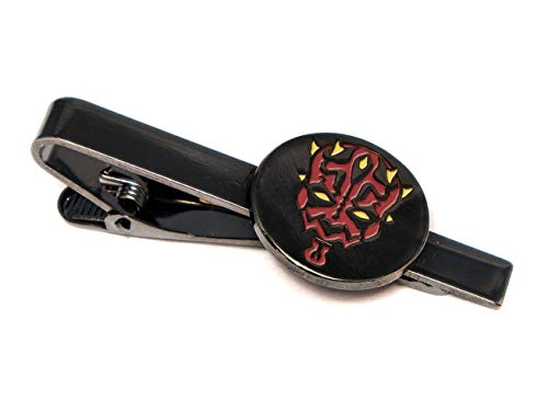 SharedImagination Darth Maul Tie Clip, Star Wars Cufflinks, Jedi Tie Tack Jewelry, Darth Vader Cuff Links, Kylo Stormtrooper Death Star Gift, Star Wars Wedding Party Groomsman Gifts