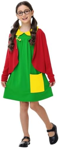 La Halloween Chilndrine Dress El Chave Bowknot Del Mexican Dresses Holiday Long Sleeve 2 Pieces Set S Green — view 2