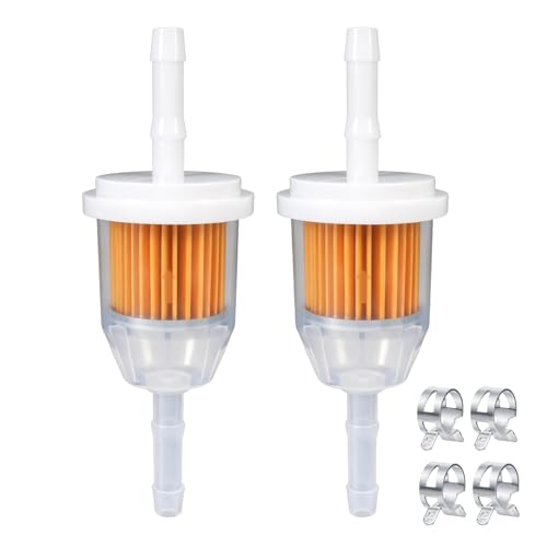 25 050 22-S Engine Fuel Filter 51 Micron Replaces for Kohler 25 050 22-S1 John Deere AM116304 GY20709 71-5960 For 1/4 and 5/16 Fuel Line 2 pack