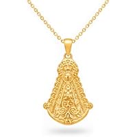 Only faith Collar con Medalla de la Virgen del Rocío, Acero