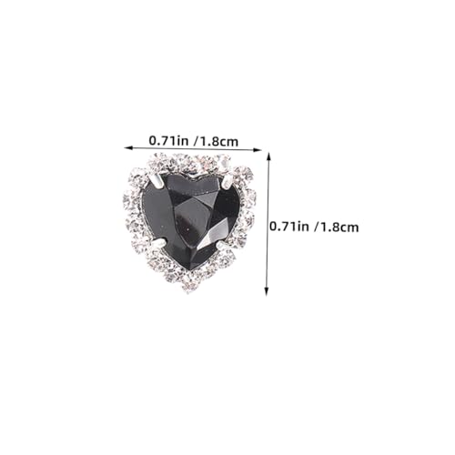 Botones de cristal de corazón para reparar ropa dañada y personalizar manualidades 8