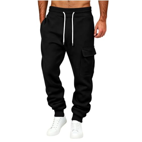 OTSANT Mens Cargo Jogger Pants Casual Sweatpants Tapered Fall Winter Wear - image 2