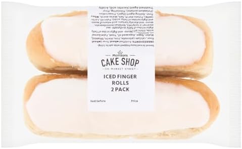 Morrisons Cake Shop Iced Finger Rolls 2 Pack