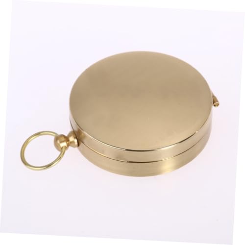Brújula de bolsillo metálica con cubierta abatible para camping miniatura 6