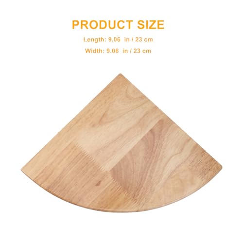 Estante de pared rinconero de roble con bordes redondeados y 9 pulgadas de diseño 4