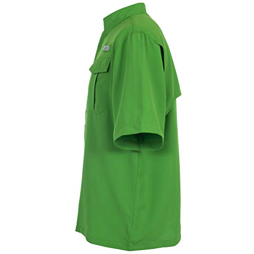 HABIT Camisa masculina grande e alto Belcoast manga curta River Guide pescar, verde clássico, 4GG