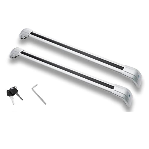 Barras de techo para Kia Rondo Carens 2013-2022 de aluminio plata con cerradura antirrobo