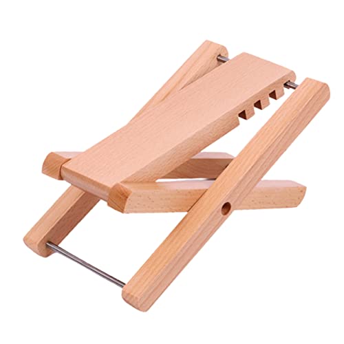ifundom Foot Stool for Guitar Wooden Footrest Foldable Foot Stand 4 Height Positions Compact Portable for Outdoor Use