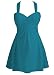 COCOPEAR Women Elegant Crossover One Piece Swimdress Floral Skirted Swimsuit(FBA),DarkCyan,XXX-Large / 14-16