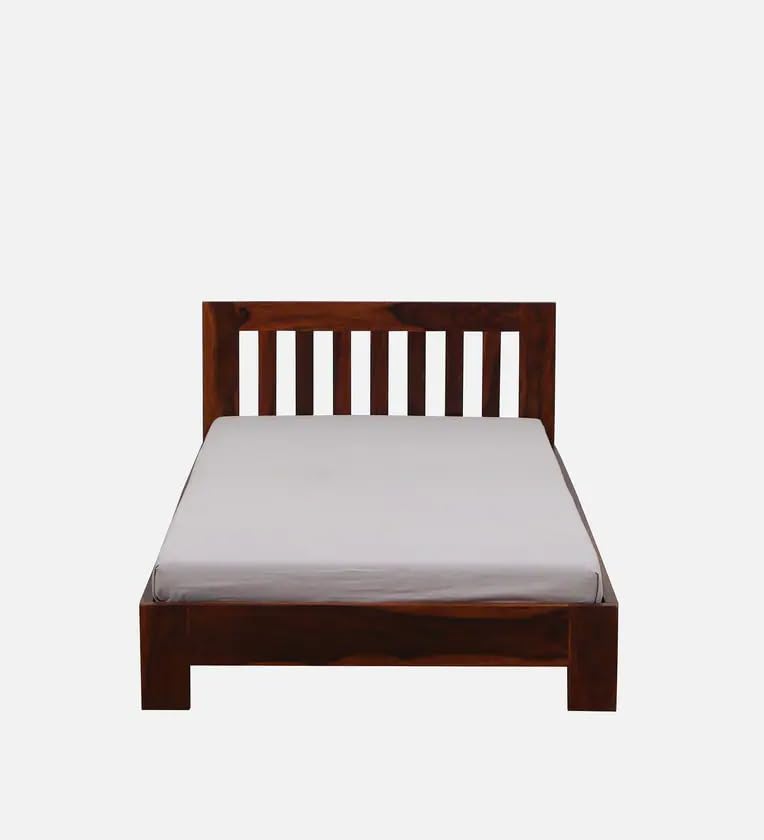 Image of BM WOOD FURNITURE Single Sheesham Wood Bed for Bedroom with 2 Years Warranty | Office Furniture | Living Room Cot | Daybed | Traditional Beds | Solid Wooden | Bedroom Furniture |Walnut Finish