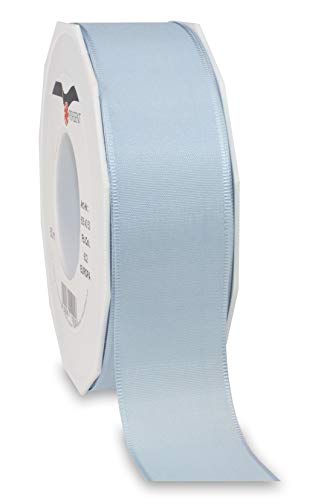 Präsent - Europa Taffeta Ribbon Light Blue 40 mm Width, 50 m Length, Old Green, 40 mm - 50 m
