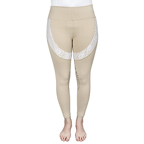 Equine Couture Spicy Girl Chili Tights- Safari w/White- Large2