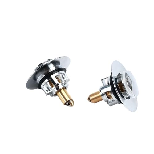 Tapón de lavabo universal emergente tipo empuje para desagüe de acero 2