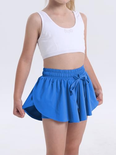Image of Flowy Shorts for Teen Girls Athletic Running Youth Butterfly Shorts