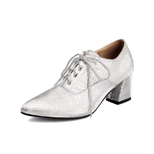 Chaussures habillées rétro et escarpins Oxford à bout pointu pour femme avec motif serpent
