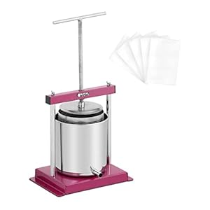 Royal Catering RCWP-5LB Fruitpers, handmatige fruitpers, 5 liter, handmatige wijnpers