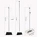 Broom and Dustpan Set, JEHONN Long Handle Lightweight Broom Set Upright Standing Dustpan Stand Up Store Sweep Set for Home Room Kitchen Office Lobby
