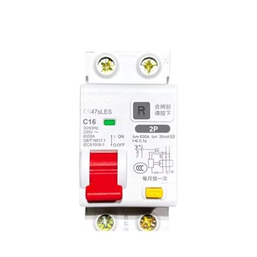 Disjoncteur briseur 2P C16A pour tableau électrique domestique