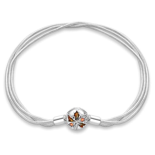 TINSLO Moments Women's 925 Sterling Silver Snake Chain Bracelet for Charms, Valentine's Day Mother's Day Birthday Gift for Mom Wife B1