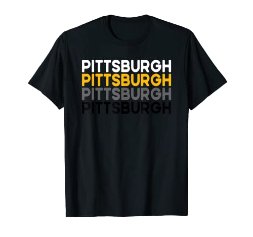 Pittsburgh 412 Pride Love Yinzer Faded PA Letras PGH Camiseta
