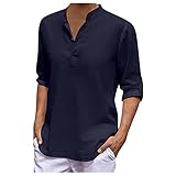Herren Langarm Funktionsshirt V-Ausschnitt Mit Kordelzug Gemustertes Denim Hemdjacke Schlanke Passform Bügelleicht Super Slim Polohemd