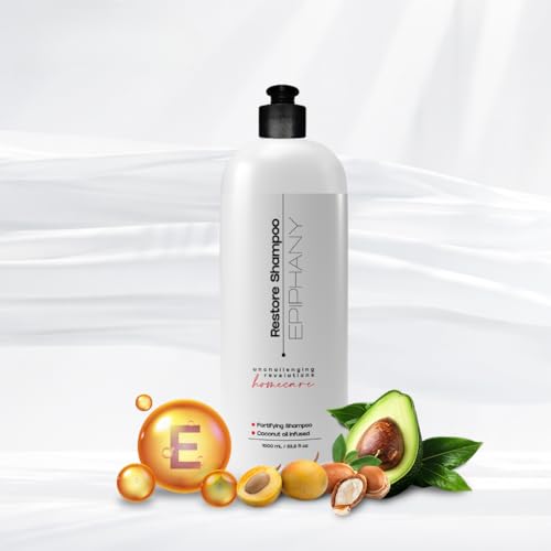 Epiphany Sulfate Free Shampoo – Hydrating Repair for Color Treated & Chemically Processed Hair | Coconut, Avocado & Argan Oil | UV Protection | Daily Use