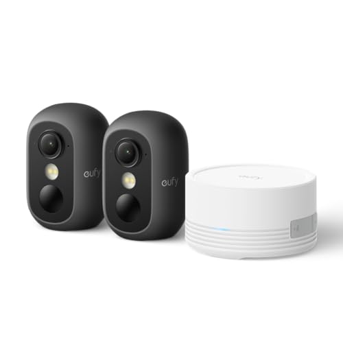 eufy Security eufyCam C35 cámara de vigilancia WiFi Exterior e Interior, batería de 180 días, HD 1080p, visión Nocturna, Compatible con Homebase 3