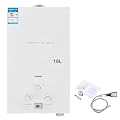 MECUTP 4.8 GPM LPG Propane Gas Tankless Instant Water Heater 18L Hot Water Heater Boiler Digital Display w/Shower Set 36KW