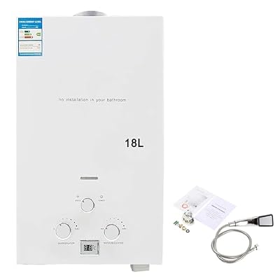 MECUTP 4.8 GPM LPG Propane Gas Tankless Instant Water Heater 18L Hot Water Heater Boiler Digital Display w/Shower Set 36KW