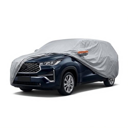 Image of myTVS 100% Waterproof Car Body Cover for Toyota Innova Hycross - Custom-Fit, Double-Layer, UV & Dust Proof, Mirror Pockets & Elastic Clip Lock (CSK 11)