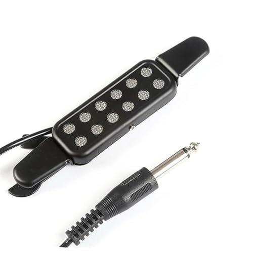 Przetwornik Do Gitary Sound Hole Clip-on Gitara Akustyczna Przetwornik Wzmacniacz Głośnik Soundhole 12 Otworów Czarny Złoto-srebrny(Silver)