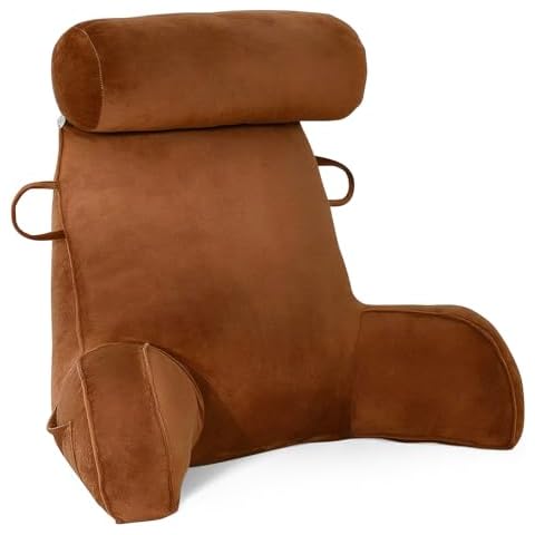 GKXLH Velvet Reading Pillow with Arm Support Cover