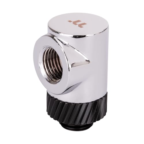 Image of Thermaltake Pacific SF 90 Degree Adapter Silver Black /DIY LCS /Fittings CL-W396-CU00SL-A